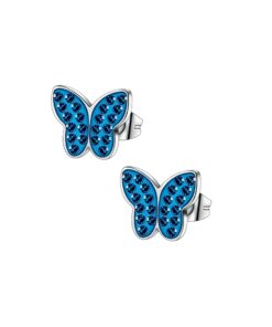 Satuperhonen-korvakorut, sininen